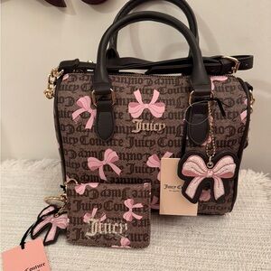 Juicy Couture Simply Sweet Satchel Bag and Wallet Set